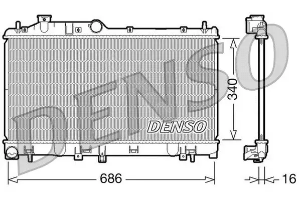Радиатор охлаждения DENSO DRM36007