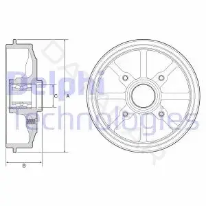Тормозной барабан DELPHI BFR484