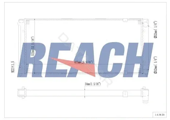 Радиатор охлаждения REACH 1.41.98.534