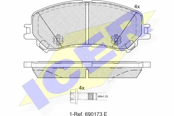 Тормозные колодки ICER 182259