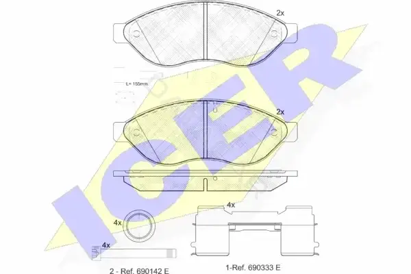 Тормозные колодки ICER 141803-203