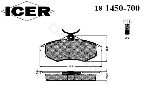 Тормозные колодки ICER 181450-700