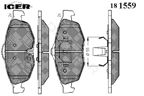 Тормозные колодки ICER 181559