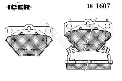 Тормозные колодки ICER 181607