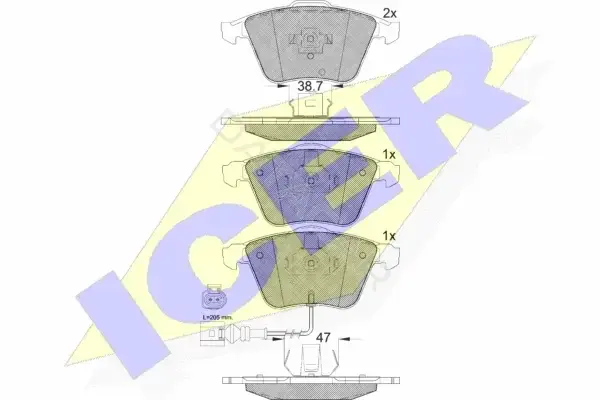 Тормозные колодки ICER 181653
