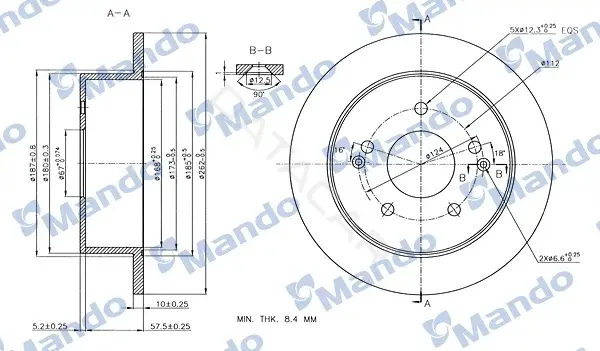 Тормозные диски MANDO MBC030072