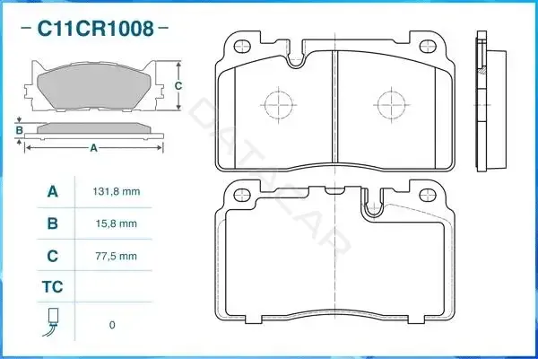 Тормозные колодки CWORKS C11CR1008