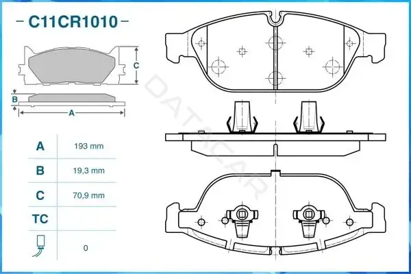 Тормозные колодки CWORKS C11CR1010