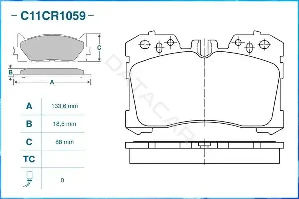 Тормозные колодки CWORKS C11CR1059