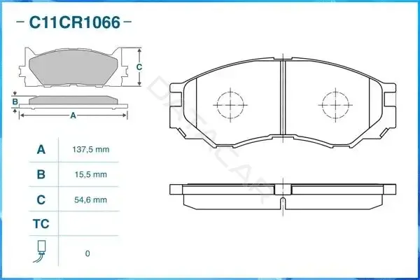 Тормозные колодки CWORKS C11CR1066