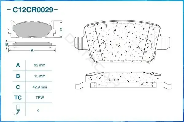 Тормозные колодки CWORKS C12CR0029