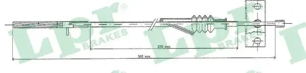 Трос ручника LPR/AP/RAL C0088B