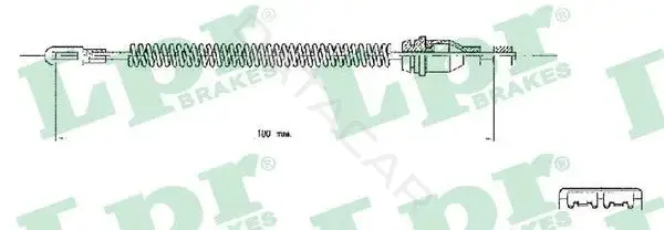 Трос ручника LPR/AP/RAL C0543B