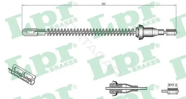 Трос ручника LPR/AP/RAL C0556B