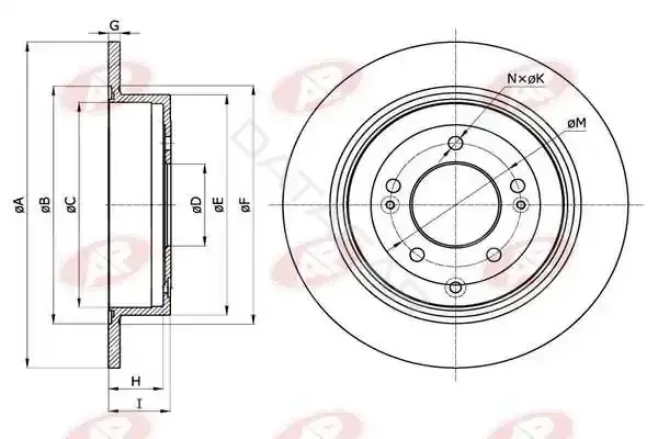 Тормозные диски LPR/AP/RAL H2054P