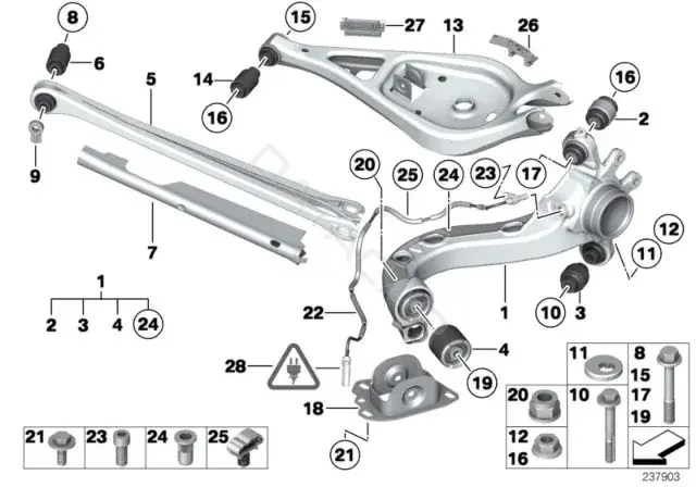 Болт подвески BMW 33326760389