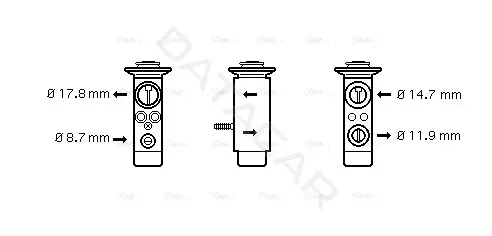 Расширительный клапан кондиционера AVA BW1089