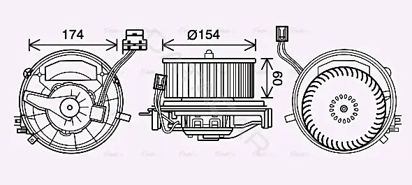 Моторчик печки AVA VN8399