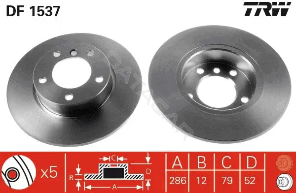 Тормозные диски TRW DF1537