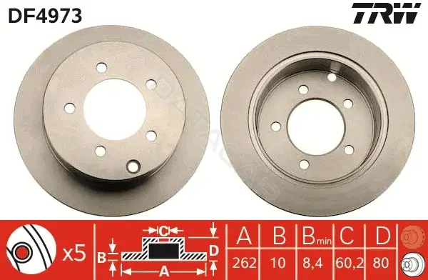 Тормозные диски TRW DF4973