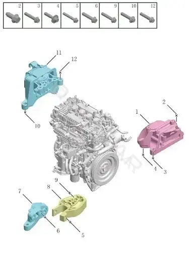 Подушка двигателя (Опора) GEELY 1077111300