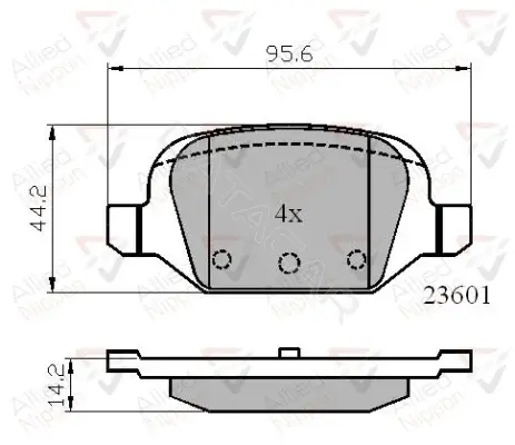Тормозные колодки ALLIED NIPPON ADB01026