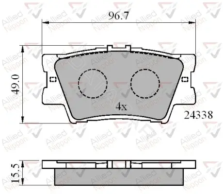 Тормозные колодки ALLIED NIPPON ADB01581