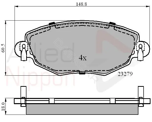 Тормозные колодки ALLIED NIPPON ADB01110