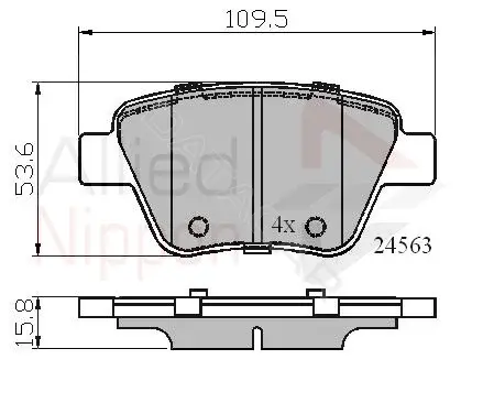 Тормозные колодки ALLIED NIPPON ADB02022