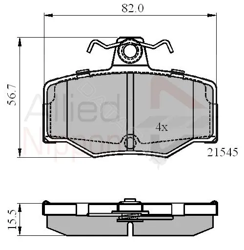 Тормозные колодки ALLIED NIPPON ADB0878