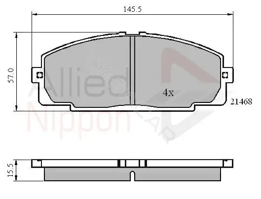 Тормозные колодки ALLIED NIPPON ADB0459