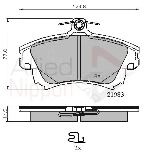 Тормозные колодки ALLIED NIPPON ADB3813