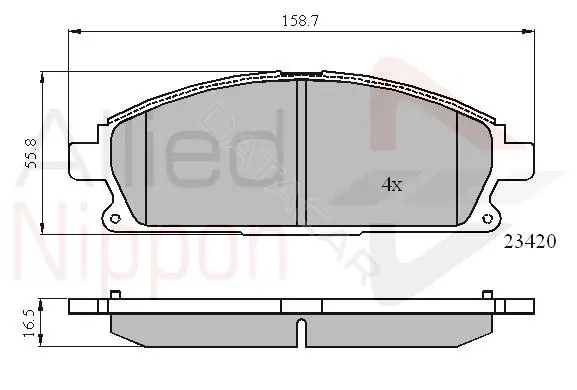 Тормозные колодки ALLIED NIPPON ADB0591