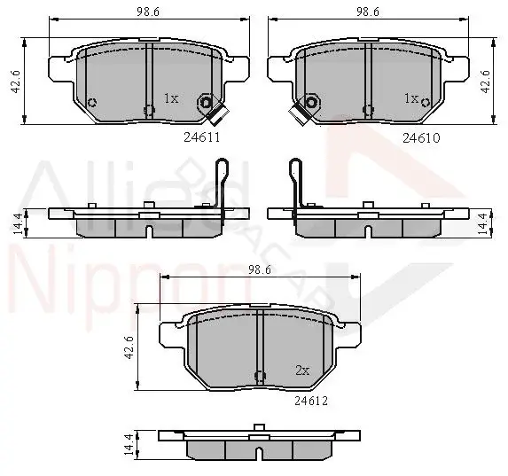 Тормозные колодки ALLIED NIPPON ADB31579