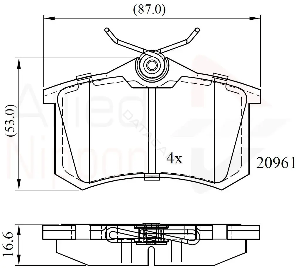 Тормозные колодки ALLIED NIPPON ADB0797