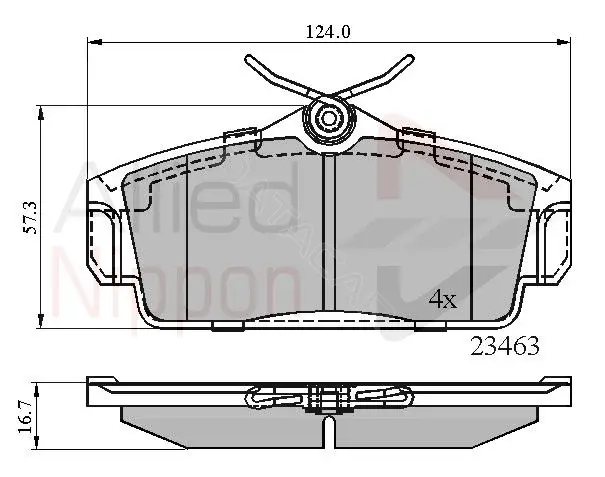 Тормозные колодки ALLIED NIPPON ADB0740
