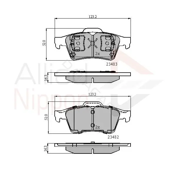 Тормозные колодки ALLIED NIPPON ADB0946