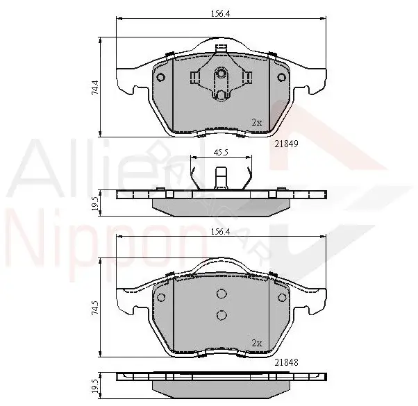 Тормозные колодки ALLIED NIPPON ADB0715