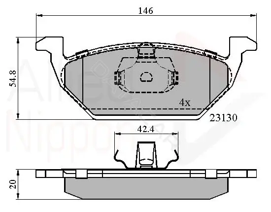 Тормозные колодки ALLIED NIPPON ADB0737
