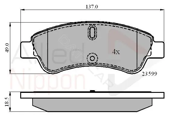 Тормозные колодки ALLIED NIPPON ADB01033