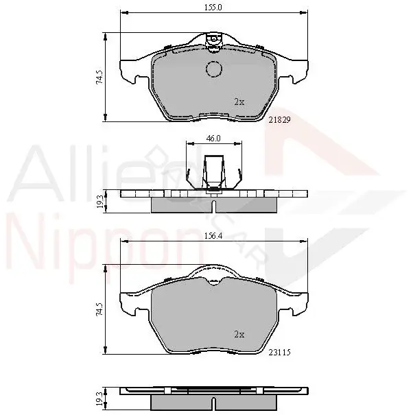 Тормозные колодки ALLIED NIPPON ADB0749