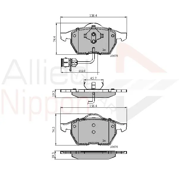 Тормозные колодки ALLIED NIPPON ADB1715