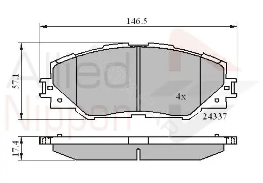 Тормозные колодки ALLIED NIPPON ADB01625