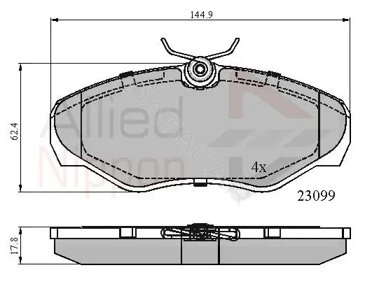 Тормозные колодки ALLIED NIPPON ADB01127