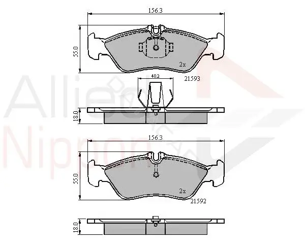Тормозные колодки ALLIED NIPPON ADB0478