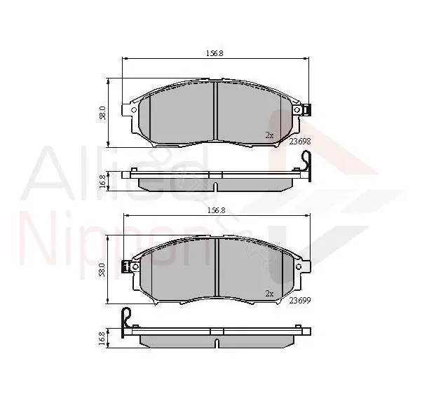 Тормозные колодки ALLIED NIPPON ADB31524
