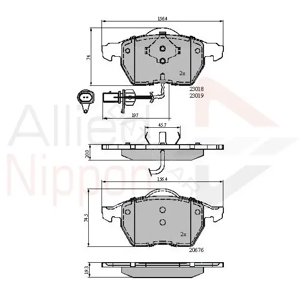 Тормозные колодки ALLIED NIPPON ADB11542
