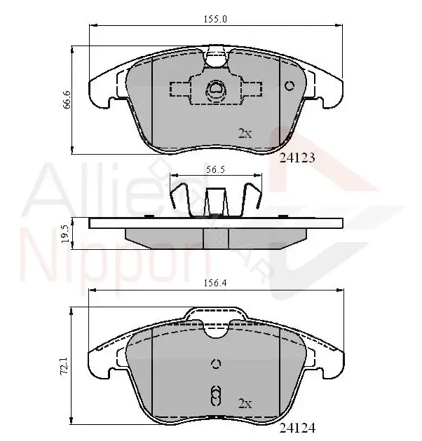 Тормозные колодки ALLIED NIPPON ADB01591