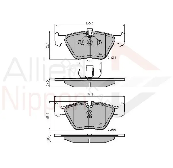 Тормозные колодки ALLIED NIPPON ADB01010