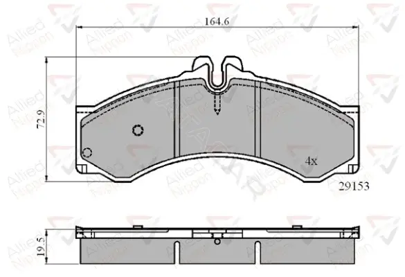 Тормозные колодки ALLIED NIPPON ADB0271